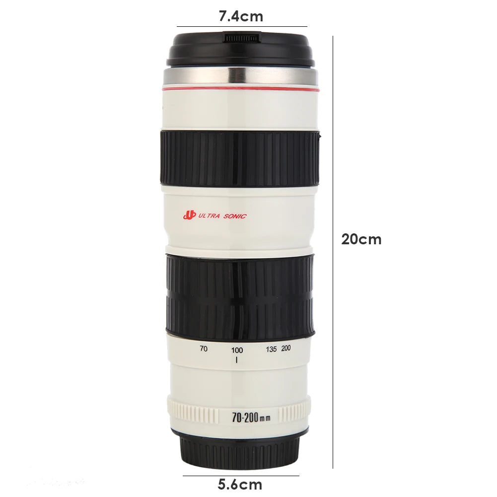 Stainless Steel SLR Camera Mug - Creative Emulation Coffee Cup for Photography Lovers (50-400ml)