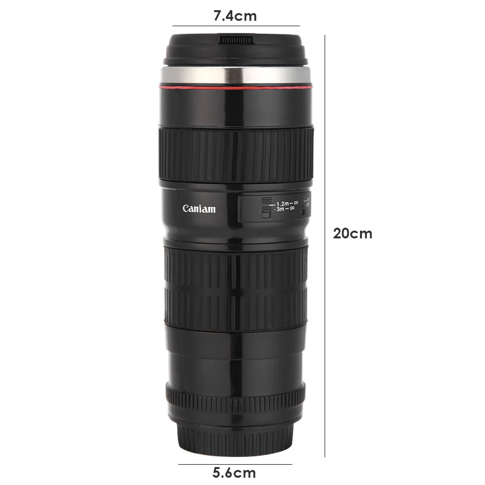Stainless Steel SLR Camera Mug - Creative Emulation Coffee Cup for Photography Lovers (50-400ml)
