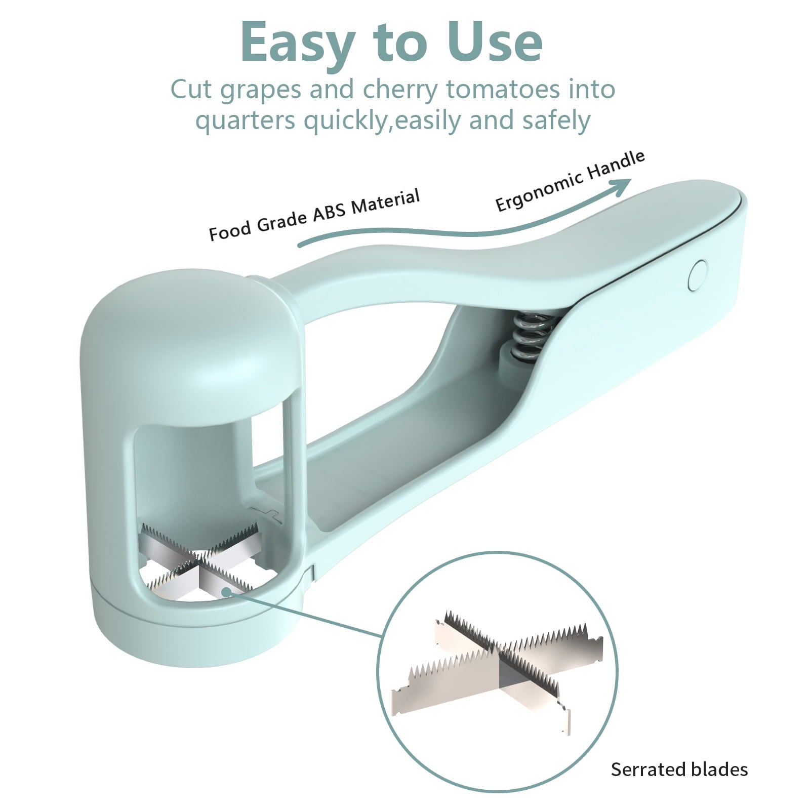 Grape & Fruit Cutter – Toddler-Friendly Slicer for Grapes, Strawberries & Snacks