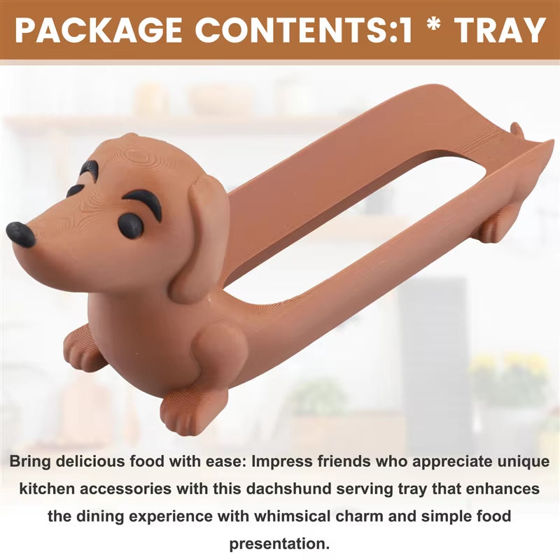 Hot Dog Holder Dachshund Snack Tray – Fun Serving Stand for Home & Restaurant