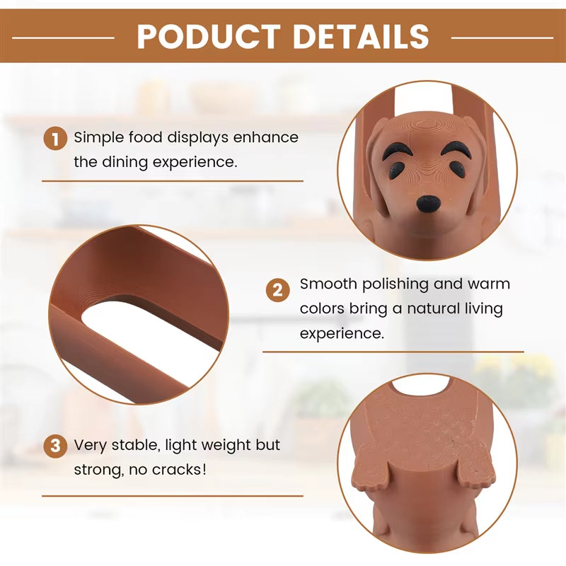 Hot Dog Holder Dachshund Snack Tray – Fun Serving Stand for Home & Restaurant