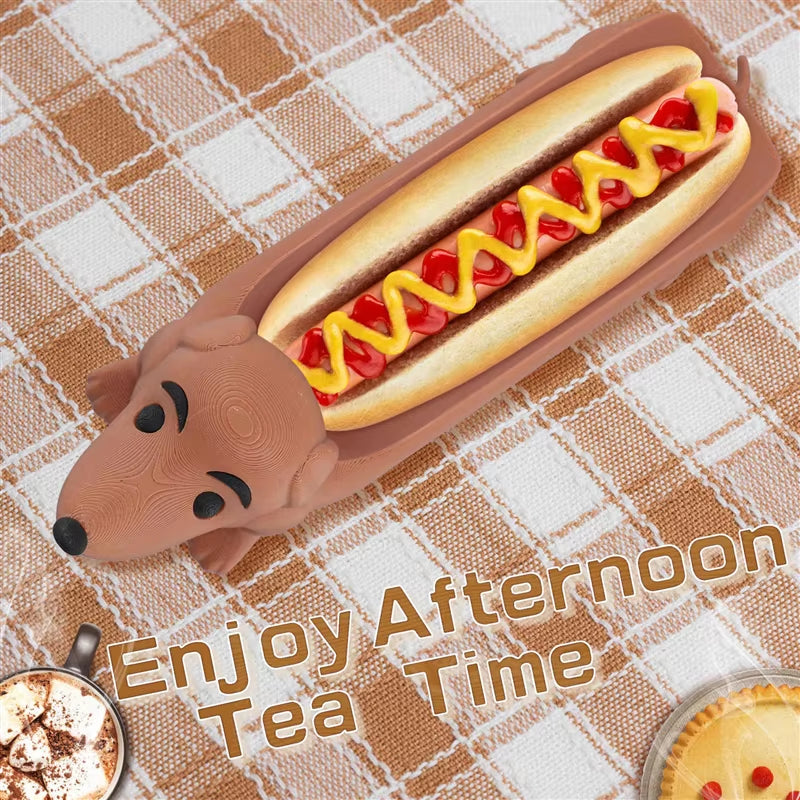 Hot Dog Holder Dachshund Snack Tray – Fun Serving Stand for Home & Restaurant