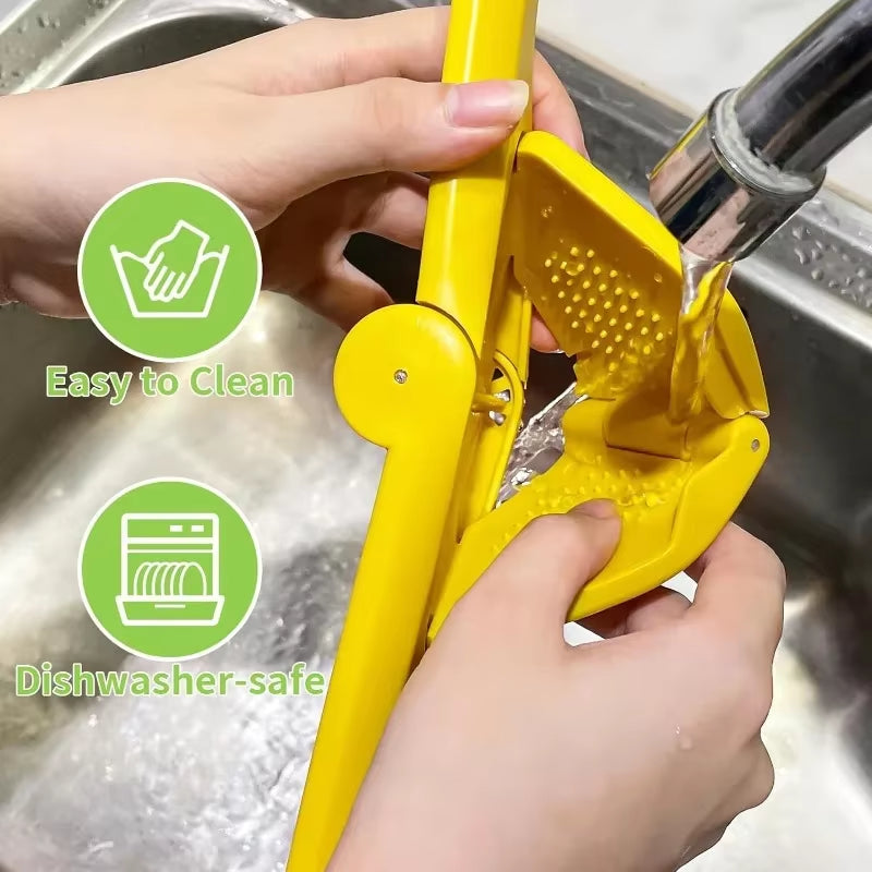 Lemon Lime Squeezer – Easy-to-Use Flat Citrus Press with Built-In Strainer & Leverage Design, Maximum Juice Extraction