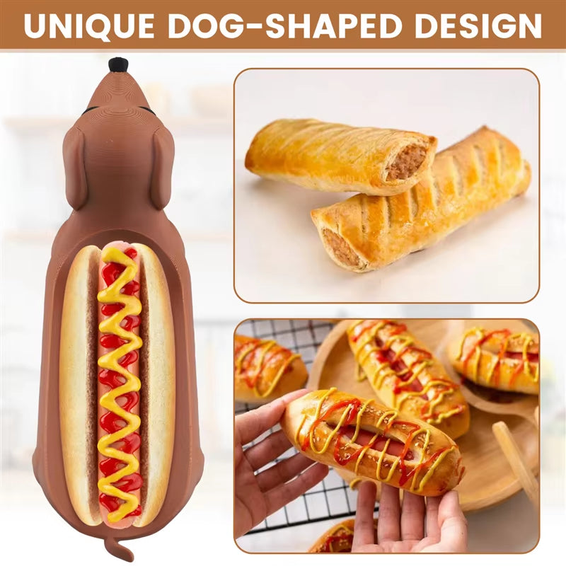 Hot Dog Holder Dachshund Snack Tray – Fun Serving Stand for Home & Restaurant