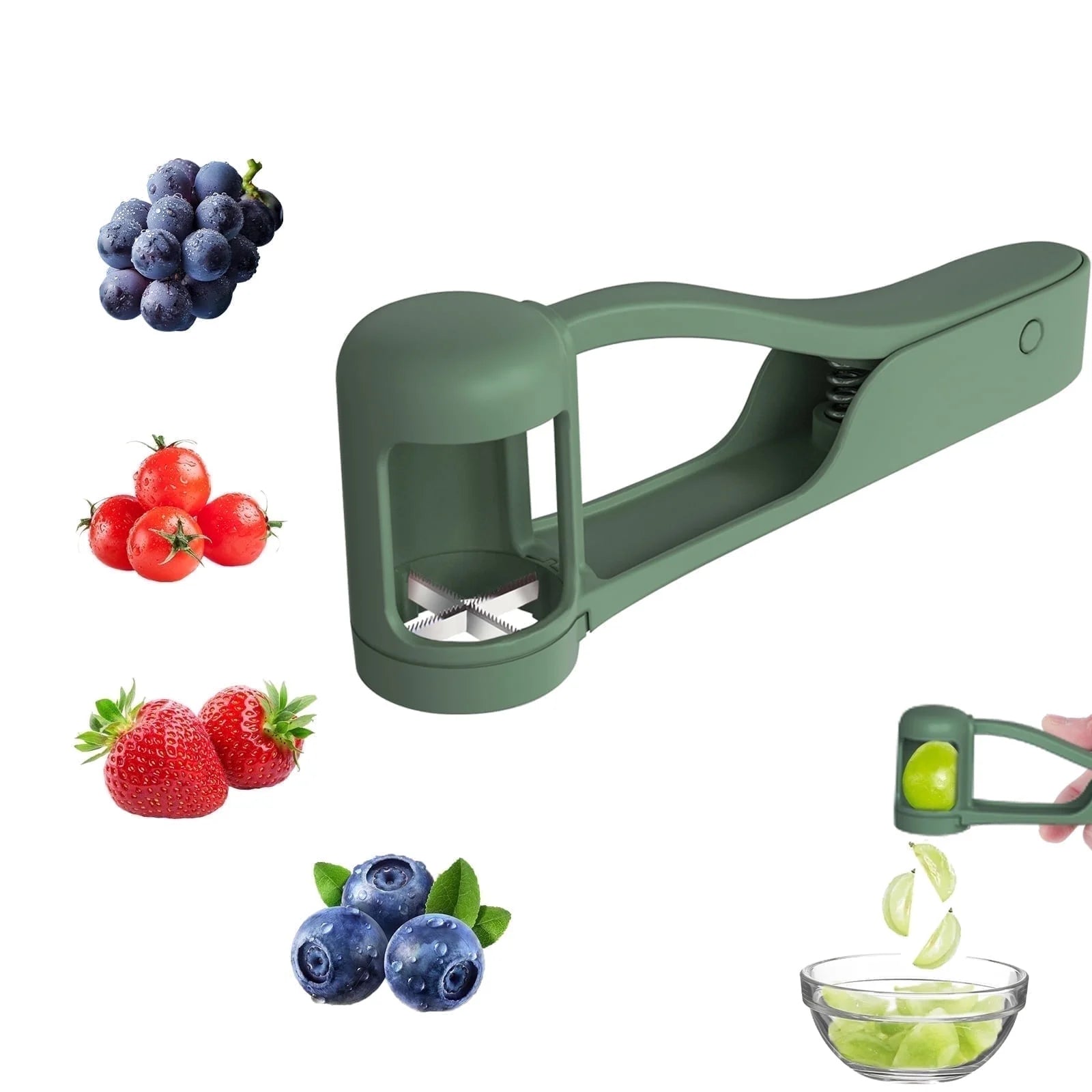 Grape & Fruit Cutter – Toddler-Friendly Slicer for Grapes, Strawberries & Snacks